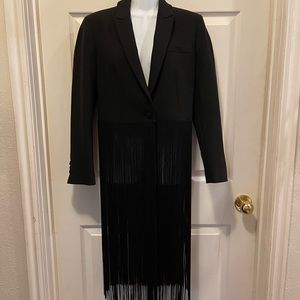 Zara lined jacket with long fringe